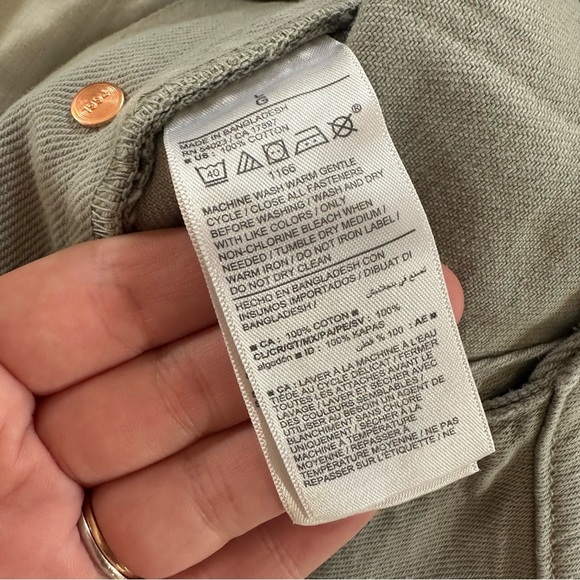 Old Navy Womens Large Green Shortalls Overall Denim Shorts - Picture 6 of 7